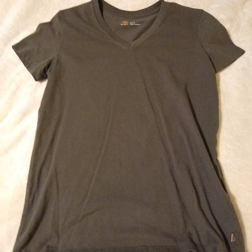 Olive green Carhartt V-neck T-shirt
